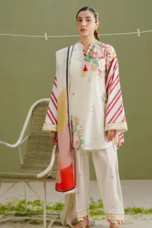 COCO Prints | 3-Piece Digital Printed Lawn Suit | (Unstitched) ZEYA-1A