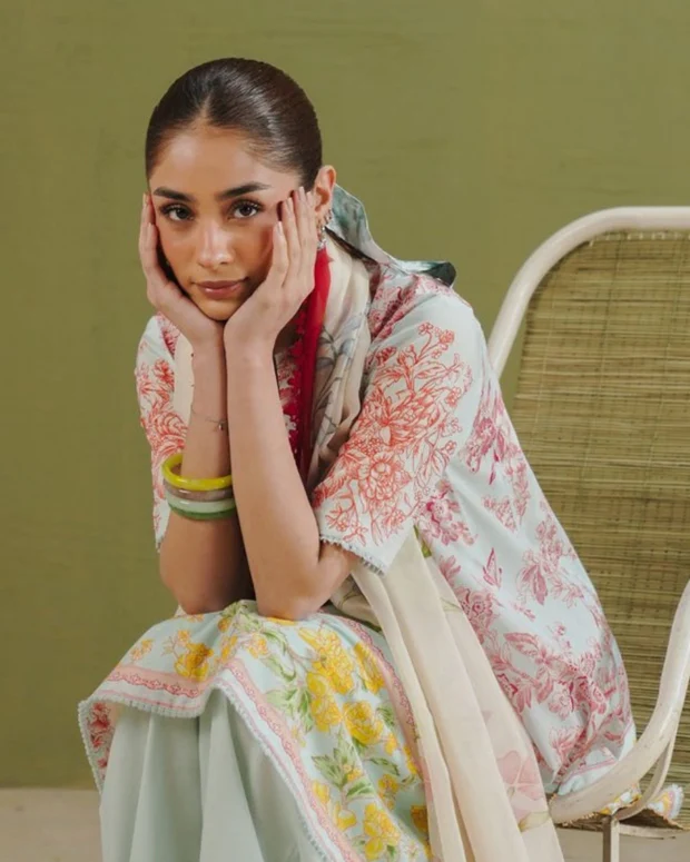 COCO Prints | 3-Piece Digital Printed Lawn Suit | (Unstitched) ELVO-4B - Image 4