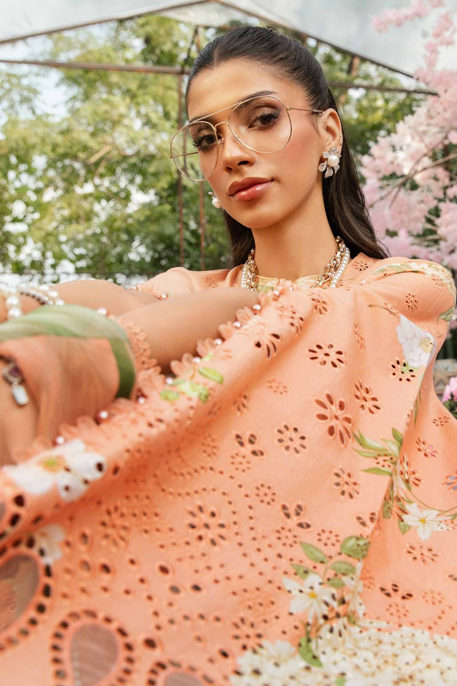 3 Piece Unstitched Embroidered Lawn Suit | MPT-2602-A - Image 3