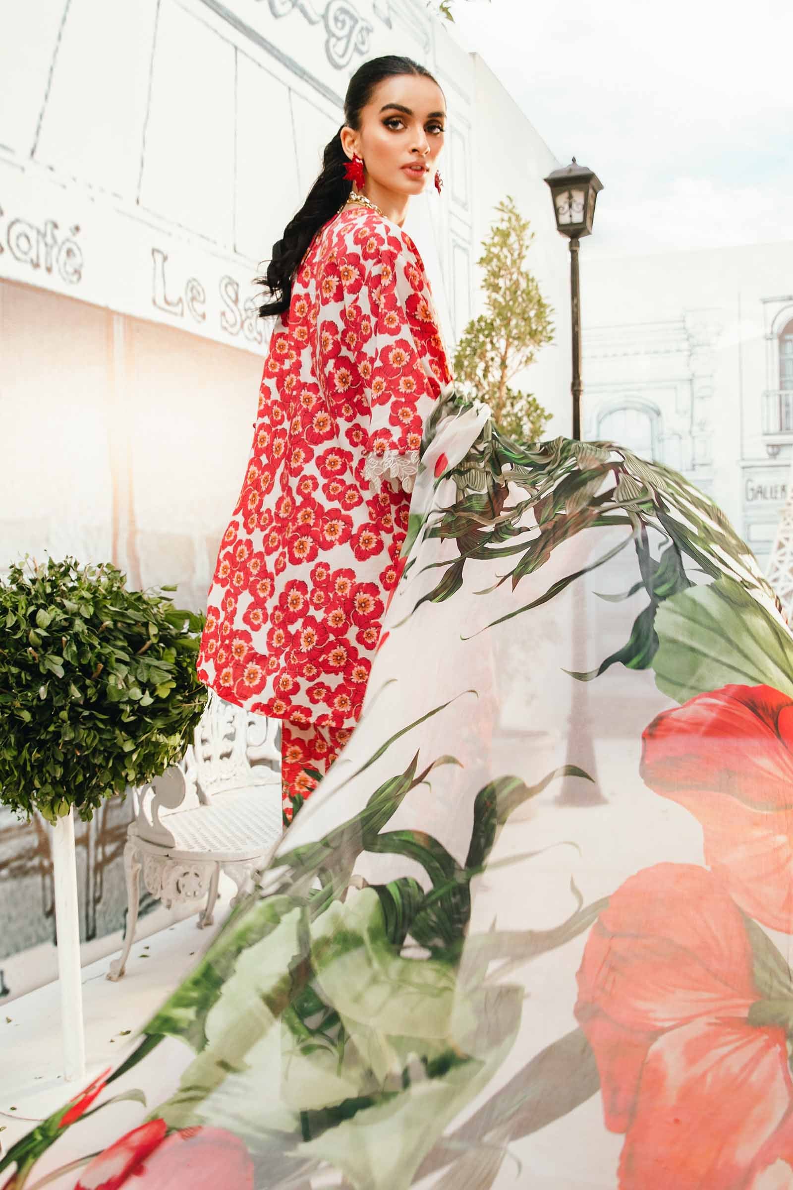 3 Piece Unstitched Embroidered Lawn Suit | MPT-2606-B - Image 6