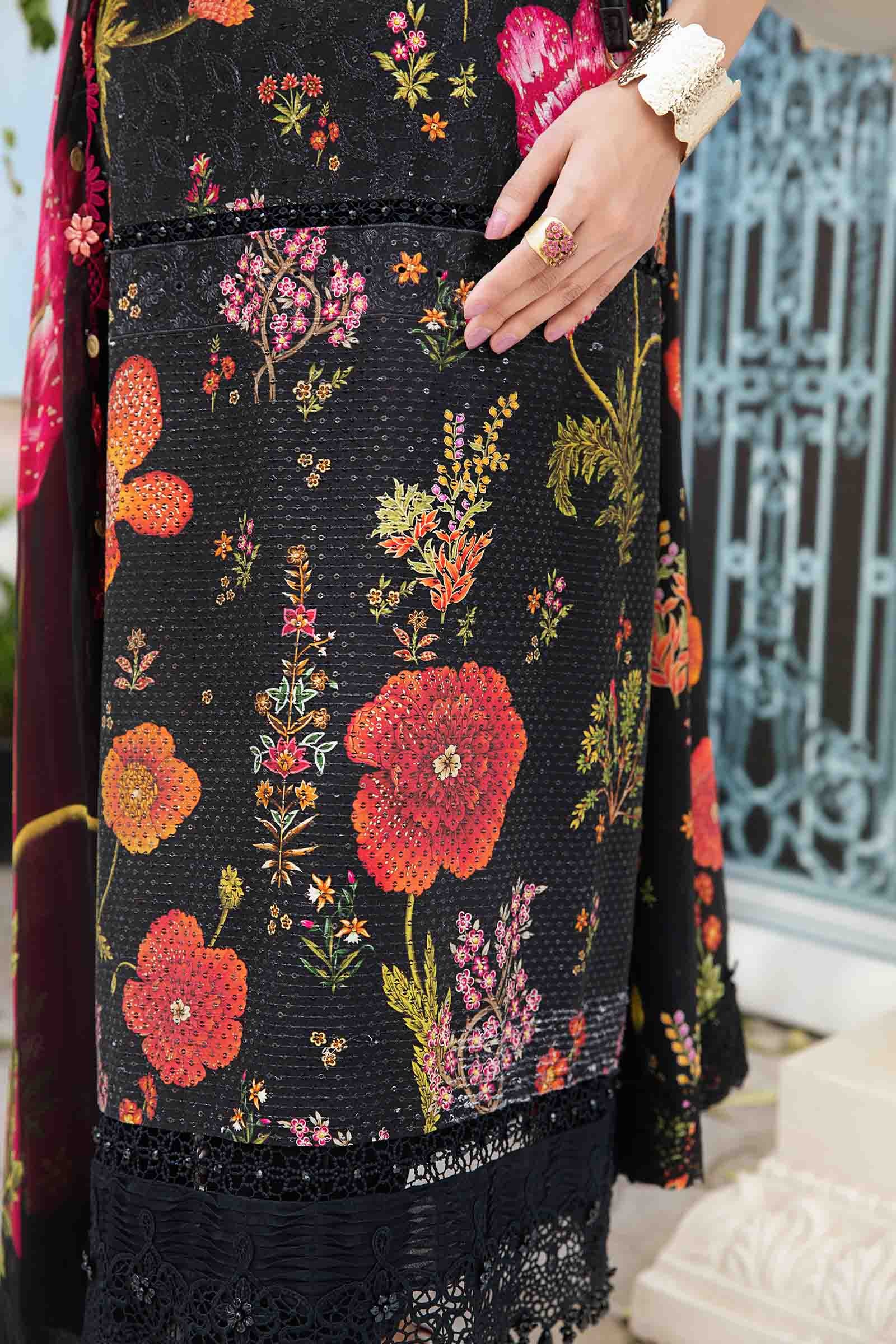 3 Piece Unstitched Embroidered Lawn Suit | MPT-2607-B - Image 6