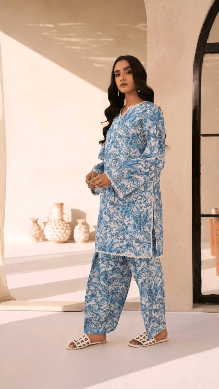 Breeezy Edit | 2- Piece Printed Lawn | Shirt & Trouser | (Stitched) - Image 2