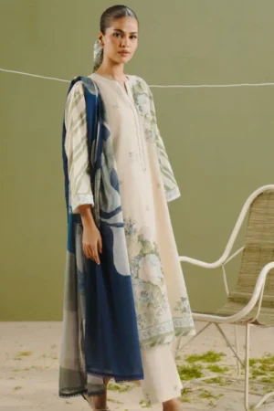 COCO Prints | 3-Piece Digital Printed Lawn Suit | (Unstitched) ZEYA-1B