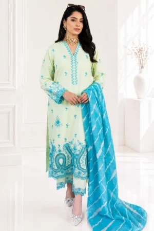 Mint Margarita | 3 – Piece Embroidered Lawn | (Stitched)