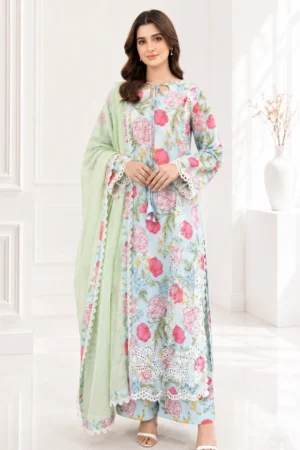 Naqsh Nigar | 3 – Piece Embroidered Lawn | (Stitched)