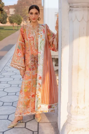 Flow By Crimson | 3-Piece Digital Embroidered Suit | (Unstitched) A SUMMER DANCE - D2A